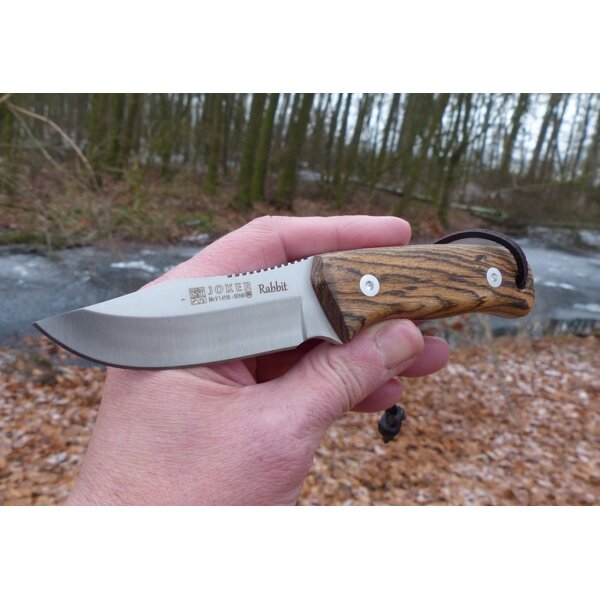 Joker Rabbit Jagdmesser 4416 Stahl Bocoteholz inkl. Lederscheide