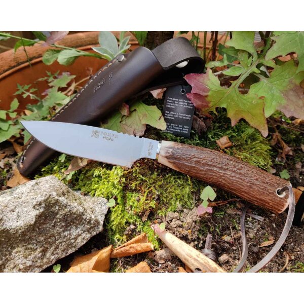 Joker Flecha Jagdmesser 4116 Stahl Hirschhorn inkl. Lederscheide