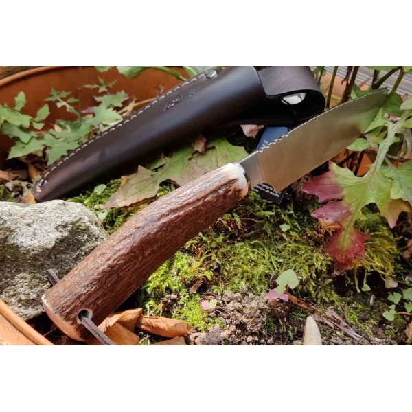 Joker Flecha Jagdmesser 4116 Stahl Hirschhorn inkl. Lederscheide
