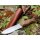 Joker Ember Bushcraft 14C28N Stahl Walnussholz Lederscheide