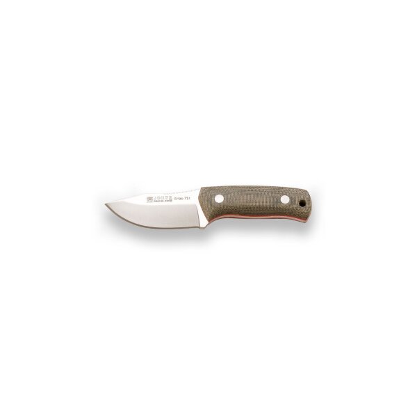 Joker Erizo TS1 Jagdmesser N695 Stahl Green Canvas Lederscheide Feuerstahl