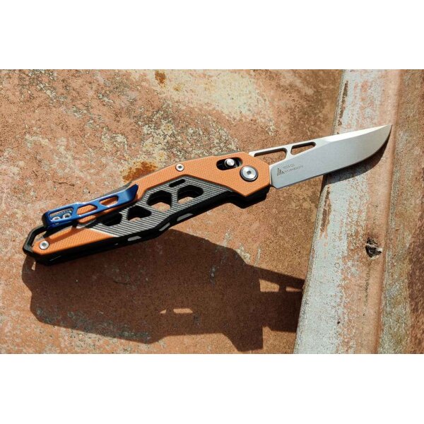 SRM Knives 9225-GJ D2 G10 Ambi Lock Orange