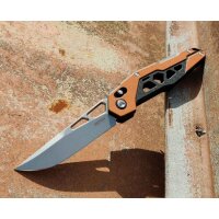 SRM Knives 9225-GJ D2 G10 Ambi Lock Orange
