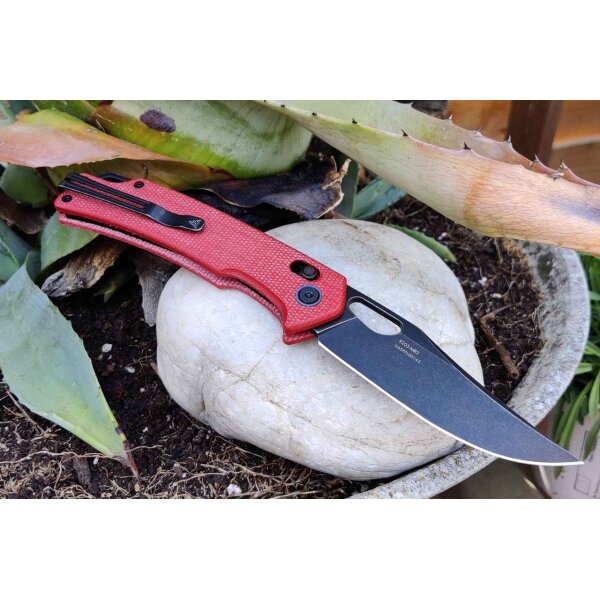 SRM Knives 9203-MR2 Folder 10Cr15CoMoV Stahl Micarta Rot