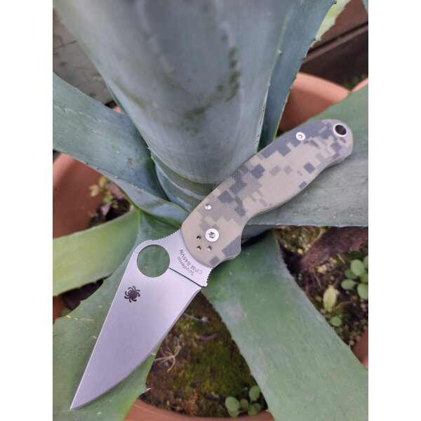 Spyderco Para 3 Camo CPM-S-45N Stahl Compression Lock Tarn Camouflage 01SP242