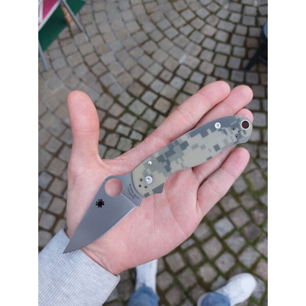 Spyderco Para 3 Camo CPM-S-45N Stahl Compression Lock Tarn Camouflage 01SP242