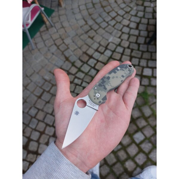 Spyderco Para 3 Camo CPM-S-45N Stahl Compression Lock Tarn Camouflage