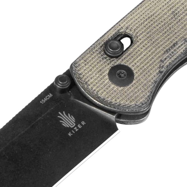 Kizer DROP BEAR Clutch Lock Folder Micarta Green