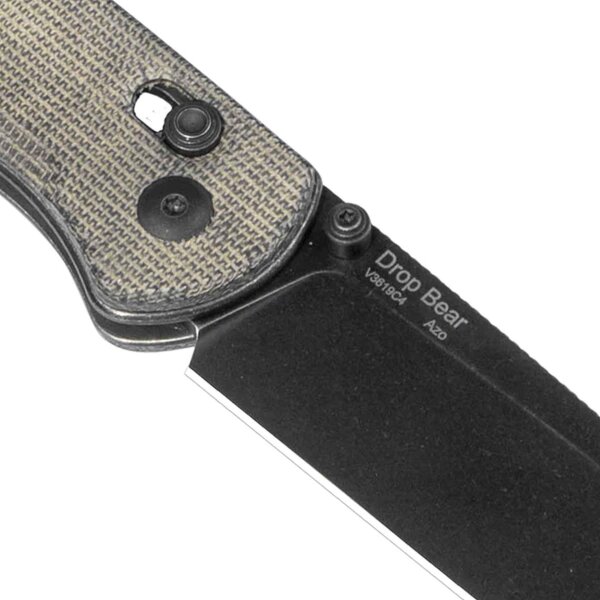 Kizer DROP BEAR Clutch Lock Folder Micarta Green