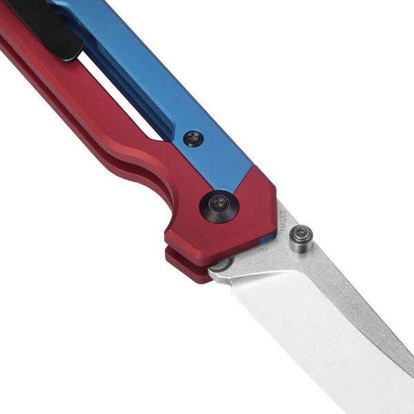 Kizer Hyper Button Lock S35VN Stahl Red-Blue Aluminium Ki3632A1