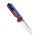 Kizer Hyper Button Lock S35VN Stahl Red-Blue Aluminium Ki3632A1