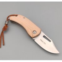 Albainox Stiple Slipjoint mit Lederriemen Bright Wood...
