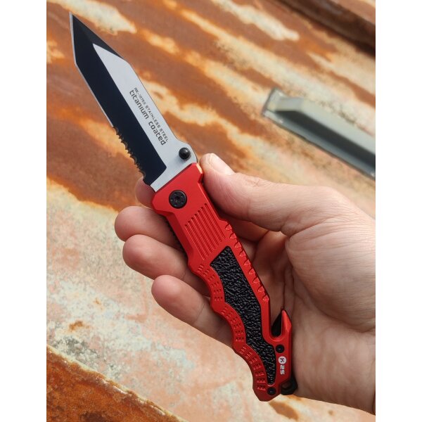 K25 Red Safety Tanto Rettungsmesser