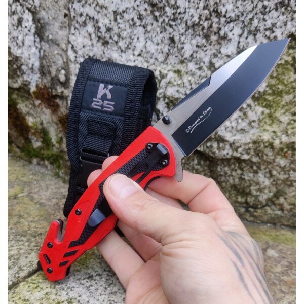 K25 Red Safety G10 Rettungsmesser