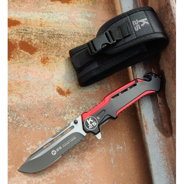 K25 Widget Rescue Serrated Rettungsmesser Messer Rettung Emergency