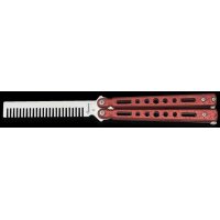 Albainox Kamm im Balisong Butterfly Stil Rot Raindrop