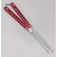 Albainox Kamm im Balisong Butterfly Stil Rot Raindrop