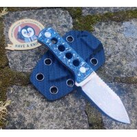 QSP Knife Canary Neck Knife QS141-G Copper Damast Kohlefaser