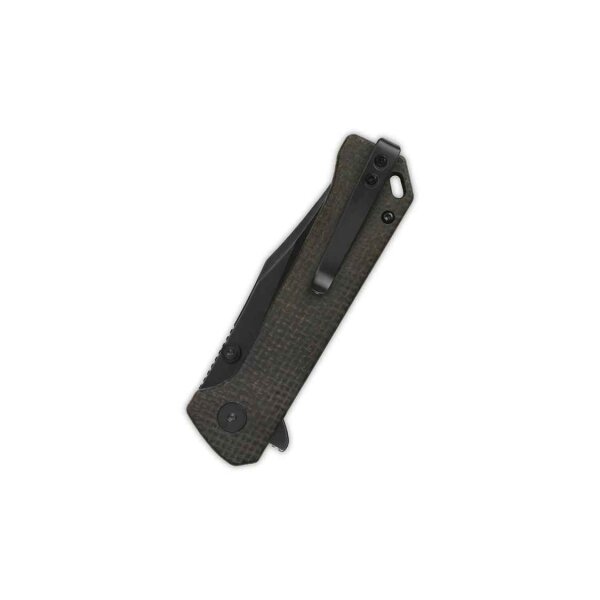 QSP Knife Grebe QS147-A2 Button Lock 14C28N Stahl Micarta
