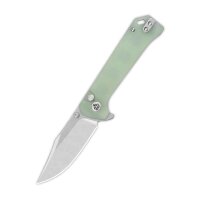 QSP Knife Grebe Button Lock QS147-D1 14C28N Stahl G10 Jade