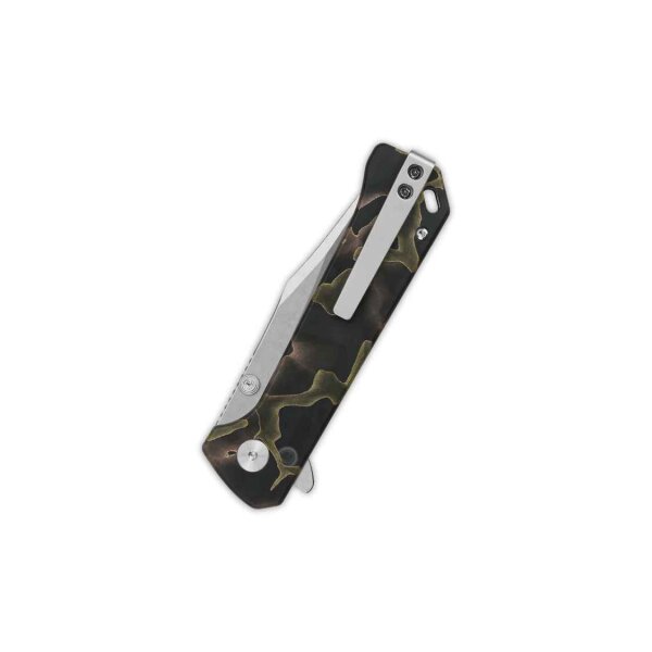 QSP Knife Grebe Button Lock QS147-F1 S35VN Stahl Raffir Resin