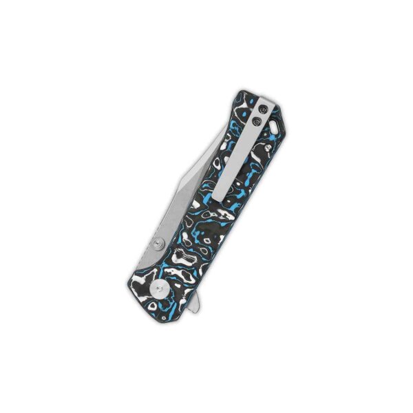 QSP Knife Grebe Button Lock QS147-H1 S35VN Stahl Colored Gem Carbon