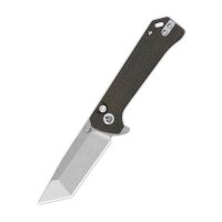 QSP Knife Grebe T Button Lock QS148-A1 14C28N Stahl Micarta