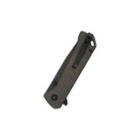 QSP Knife Grebe T Button Lock QS148-A2 14C28N Stahl Micarta